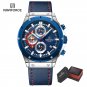 SBEBE-BOX-T_Watch for Men Waterproof Leather Strap Luxury Quartz Male Wristwatches Luminous    2023 