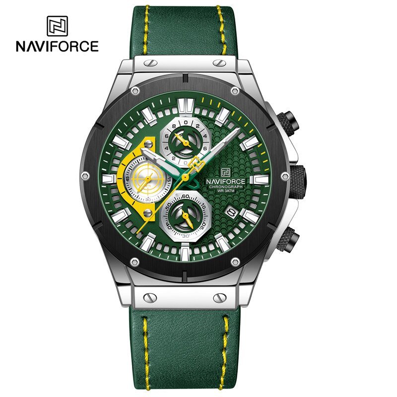 SGNGN_Watch for Men Waterproof Leather Strap Luxury Quartz Male Wristwatches Luminous    2023 Trend