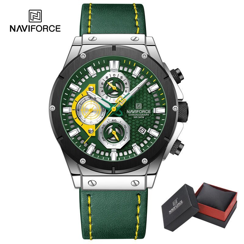 SGNGN-BOX-T_Watch for Men Waterproof Leather Strap Luxury Quartz Male Wristwatches Luminous    2023 