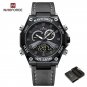BGYGY-BOX_Luxury Men Watches Dual Display Digital Leather Strap Casual Sport Chronograph Clock Male 