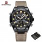 BYBN-BOX_Luxury Men Watches Dual Display Digital Leather Strap Casual Sport Chronograph Clock Male W