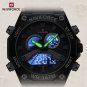 SBEBE_Luxury Men Watches Dual Display Digital Leather Strap Casual Sport Chronograph Clock Male Wate