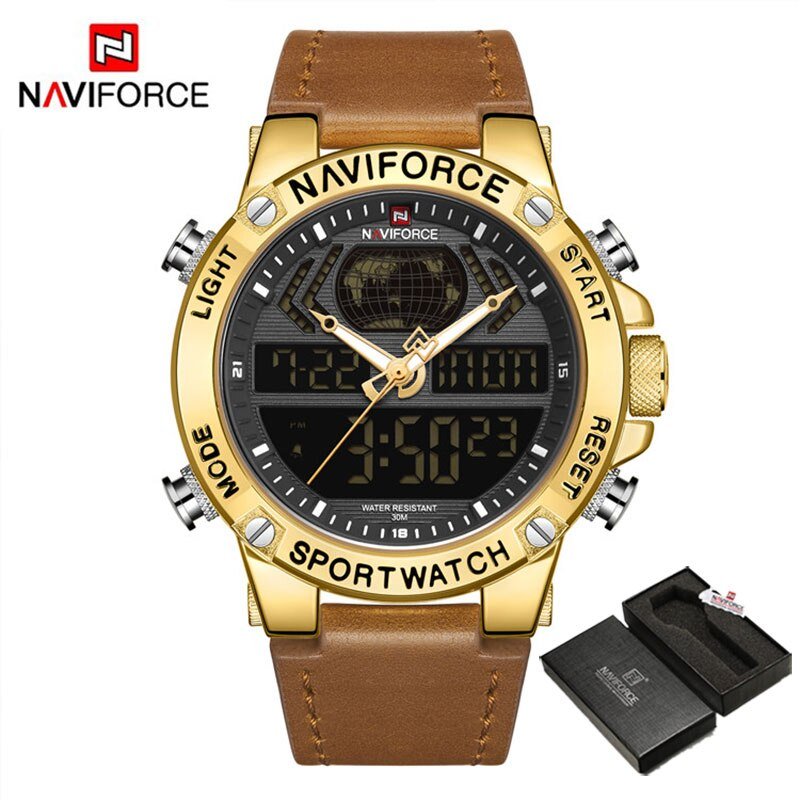 GBLBN-BOX_Watch Men Sport Quartz Watches Top   Military Waterproof LED Digital Wristwatch Man Clock