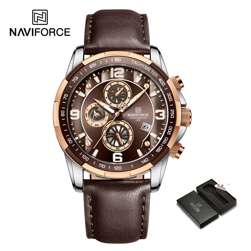 RGCEDBN-BOX_Luxury Quartz Watch Men Military Genuine Strap Sports Wristwatch Waterproof Men's Clock 