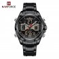 BB_Brand Men Luxury Watches Stainless Steel Casual Sport LCD Display Analog Digital Quartz Wristwatc