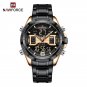 RGB_Brand Men Luxury Watches Stainless Steel Casual Sport LCD Display Analog Digital Quartz Wristwat