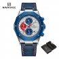 SWBE-BOX_2023 Luxury Business Leisure Quartz Leather Watches Round Dial Wristband Chronograph Men'