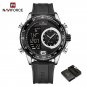 SWB-BOX_Men's Watches Luxury Quartz Chronograph Waterproof Wristwatches 24 Hour LCD Display Luminous