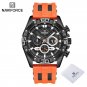 BBO_Men Luxury Chronograph Watch Military Waterproof Quartz Wristwatch Male Sport Silicone Strap Clo