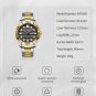 SB_Brand Men's Luxury Stainless Steel Quartz Wrist Watches for Male Luminous Water Resistant Sport