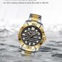 SB_Brand Men's Luxury Stainless Steel Quartz Wrist Watches for Male Luminous Water Resistant Sport