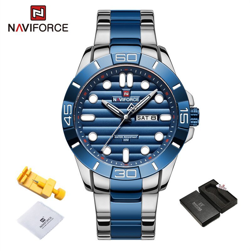 SBE BOX_Brand Men's Luxury Stainless Steel Quartz Wrist Watches for Male Luminous Water Resistant Sp
