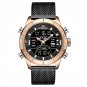 Gold Black_Men Watches Mens Sports Watch Full Steel Waterproof Quartz Wristwatch Military LED Dig