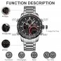 BB_Brand Watch Men Stainless Steel Band Waterproof Quartz Wristwatch Big Sports Chronograph Clock Wa