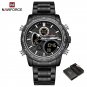BB BOX_Brand Watch Men Stainless Steel Band Waterproof Quartz Wristwatch Big Sports Chronograph Cloc