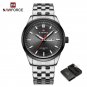 SB-BOX_Men's Watch   Waterproof Stainless Steel Male Luxury Quartz Wristwatch Date Week Luminous Clo
