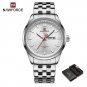 SW-BOX_Men's Watch   Waterproof Stainless Steel Male Luxury Quartz Wristwatch Date Week Luminous Clo