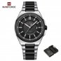 SB-BOX_Men's Watch Stainless Steel Male Quartz Sports Wristwatches Date Clock with Luminous Hands