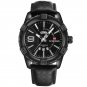 Black Gray_2018     Men Quartz Watches Men's Casual Leather Sports Wrist Watch Male Clock