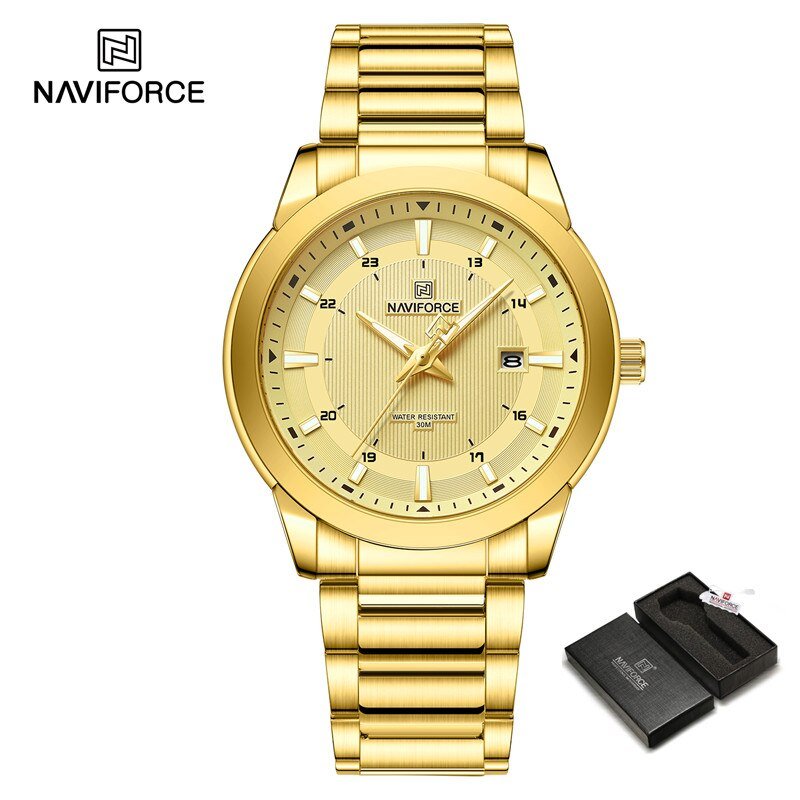 GGG-BOX_2023   Men Luxury Watch Business Waterproof Male Stainless Steel Quartz Wristwatch Date Lumi