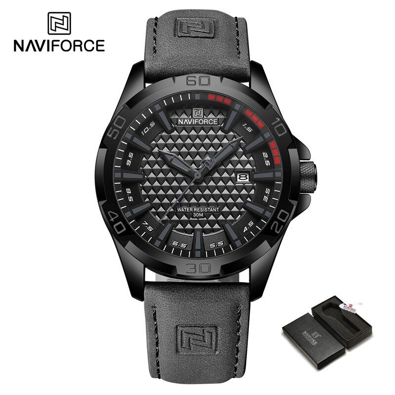 BGYGY-BOX_Brand   Waterproof Men's Watch Leather Strap Male Wristwatch Quartz Date Luxury Clock    2