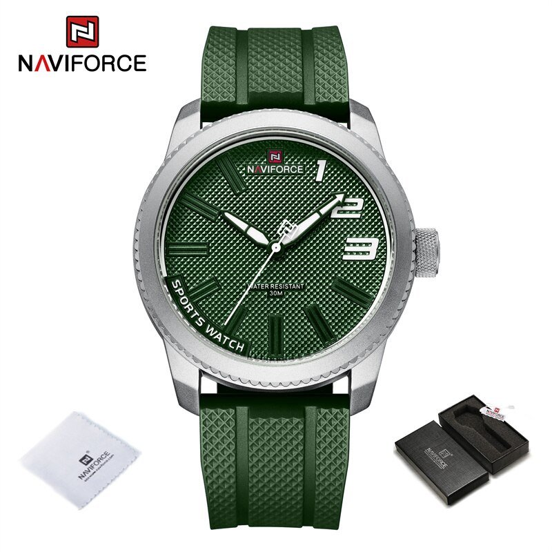 SWGN-BOX_Luxury Silicone Strap Mens Watches Waterproof Sport Quartz Military Watch Men Clock    2022