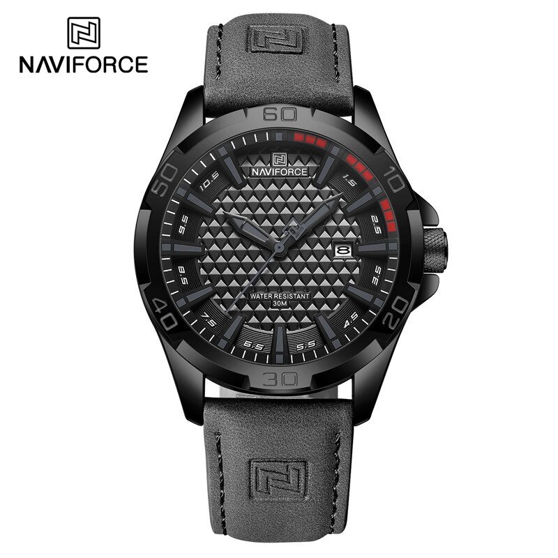 BGYGY_High Quality Men's Luxury Big Brand Watch Leather Strap Male Waterproof Wristwatch Quartz Date