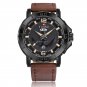 BYDBN_2022  Top    Leather Strap Sports Watches Men Quartz Clock Sports Military Wrist Watch
