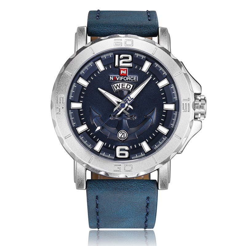 SBEBE_2022  Top    Leather Strap Sports Watches Men Quartz Clock Sports Military Wrist Watch