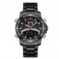 Black Black_Men Watch Top   Mens Sports Quartz Watches Chronograph Male Clock Stainless Steel