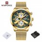 GGN-BOX_Men's Calendar Watches Casual Sport Watch for Men Quartz WristWatch Stainless Steel Strap Wa