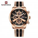 RGB_Men's Calendar Watches Casual Sport Watch for Men Quartz WristWatch Stainless Steel Strap Watch 