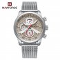 SGY_Men's Calendar Watches Casual Sport Watch for Men Quartz WristWatch Stainless Steel Strap Watch 