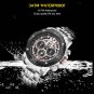 Steel Silver Black_Men Watches Luxury Luminous Quartz Mens Watch Stainless Steel Sport Chronograph