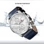 Black_Mens Watches Luxury Waterproof 24 hour Date Quartz Watch Man Leather Sport Wrist Watch Men C