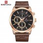 Rose Gold Black_Mens Watches   Luxury Waterproof 24 hour Date Quartz Watch Man Leather Sport Wrist W