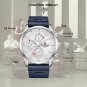 Rose Gold Black_Mens Watches Luxury Waterproof 24 hour Date Quartz Watch Man Leather Sport Wrist W