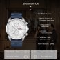 Rose Gold Bule_Mens Watches Luxury Waterproof 24 hour Date Quartz Watch Man Leather Sport Wrist Wa
