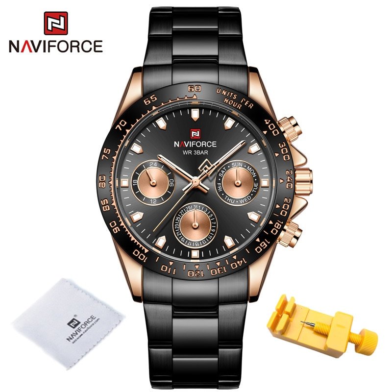 RGBB_Watches For Men   Stainless Steel Waterproof Quartz Wrist Watch Man Classic Wild Clock