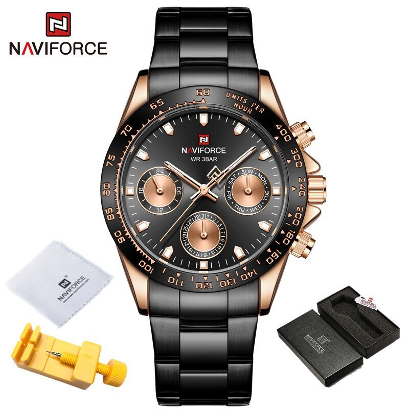 RGBB-BOX_Watches For Men   Stainless Steel Waterproof Quartz Wrist Watch Man Classic Wild Clock