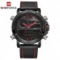 BRB_Mens Watches To   Men Leather Sports Watches  Men's Quartz LED Digital Clock Waterproof Military