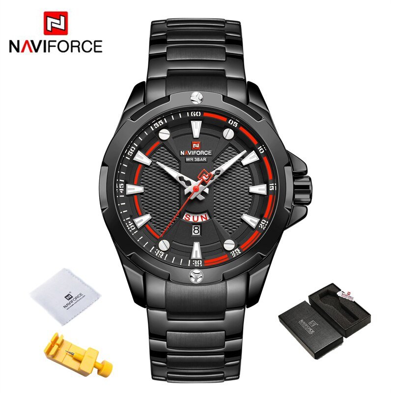 BB-BOX_Men&acirc;��s Watches Top    Analog Watch Men Stainless Steel Waterproof Quartz Wristwatch Date