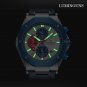 RGBDBN_Quartz Watches for Men Leather Strap Sports Chronograph Wrist watch Auto Date Waterproof Lumi