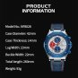RGBDBN-BOX_Quartz Watches for Men Leather Strap Sports Chronograph Wrist watch Auto Date Waterproof
