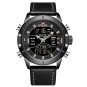 L-Black Black_Watch Men Top   Leather Waterproof Quartz Wristwatches Military Sport Men’s Watches 
