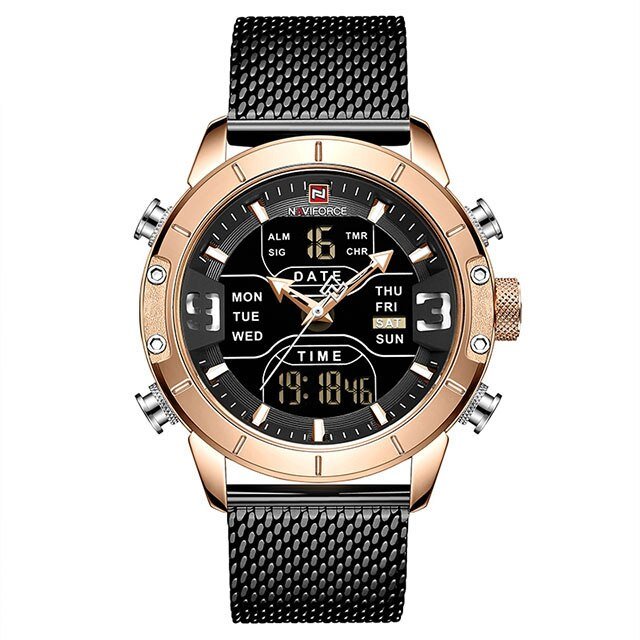 S-Gold Black_Watch Men Top   Leather Waterproof Quartz Wristwatches Military Sport Men&acirc;��s Watches D