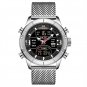 S-Silver Black_Watch Men Top   Leather Waterproof Quartz Wristwatches Military Sport Men’s Watches