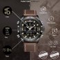 S-Silver Black_Watch Men Top Leather Waterproof Quartz Wristwatches Military Sport Menâs Watches