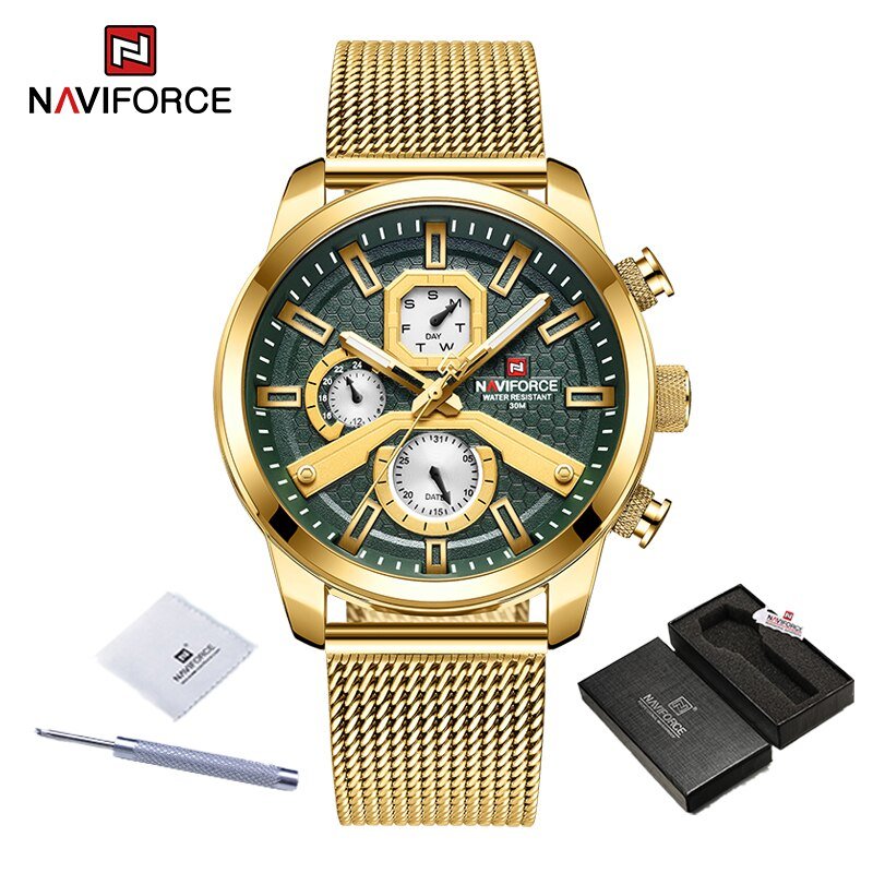 GGN-BOX_Luxury Men Watch Quartz Man Watches Waterproof Luminous  Sport Watch for Men Date Display  F