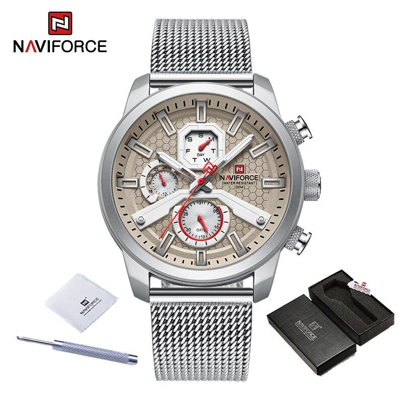SGY-BOX_Luxury Men Watch Quartz Man Watches Waterproof Luminous  Sport Watch for Men Date Display  F